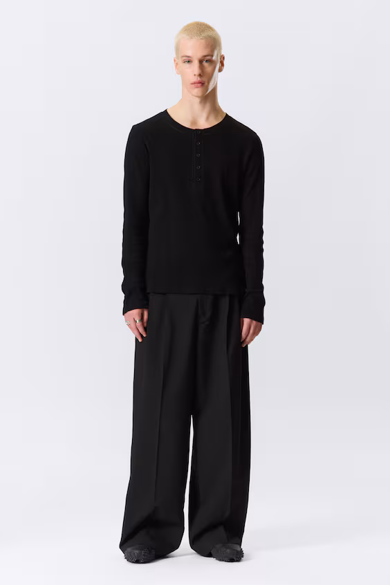 Футболка henley с длинным рукавом