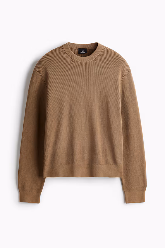 Свитер из вязаного рубчика regular fit