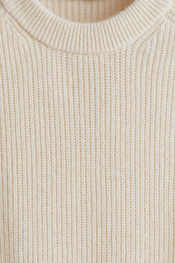 Свитер из вязаного рубчика из шерсти regular fit