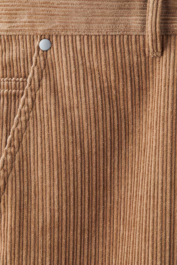 Брюки с 5 карманами из бархатистой ткани