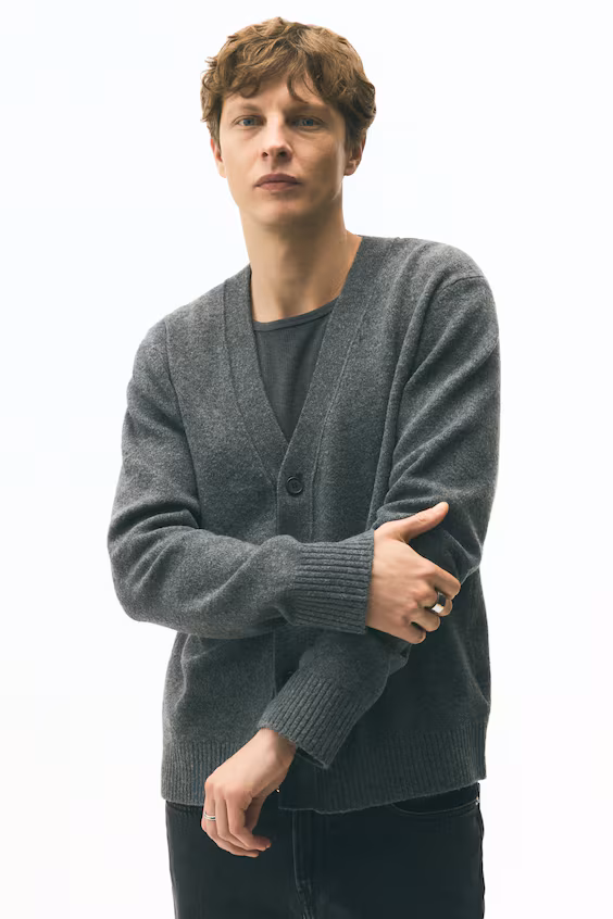 Кардиган с начесом regular fit