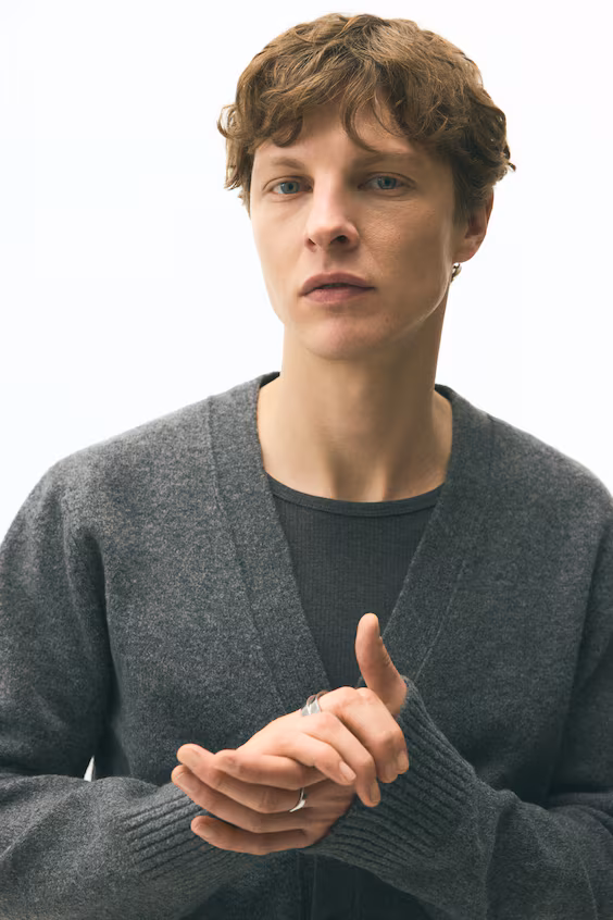 Кардиган с начесом regular fit