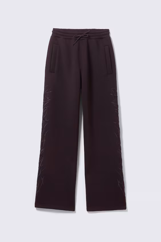 Широкие спортивные брюки из неопрена с принтом