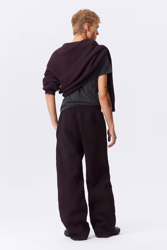 Широкие спортивные брюки из неопрена с принтом