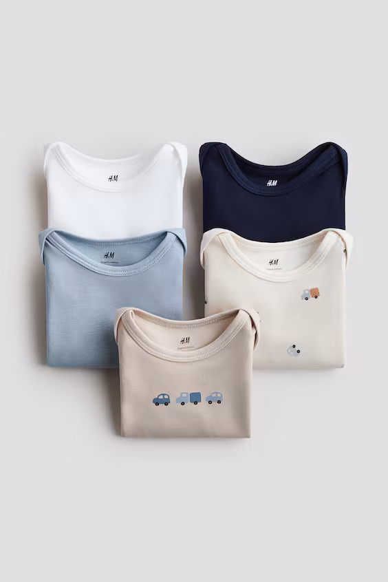 Набор из 5 боди с длинными рукавами