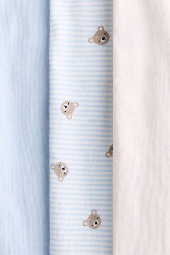 Набор из 3 комбинезонов для сна с молнией