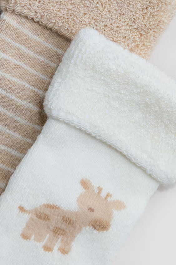 Набор из 2 пар носков из футера