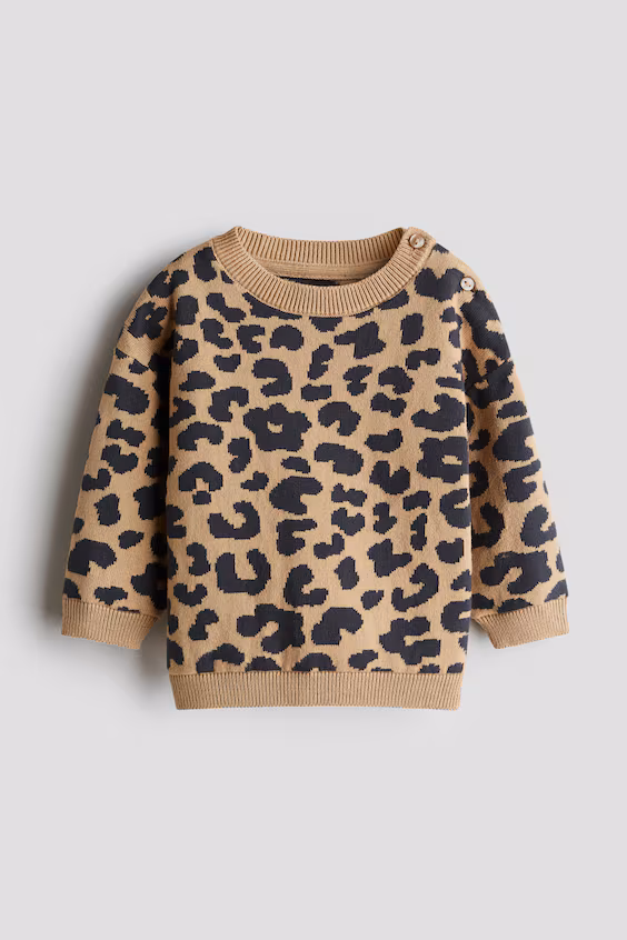 Свитер из жаккарда в рубчик