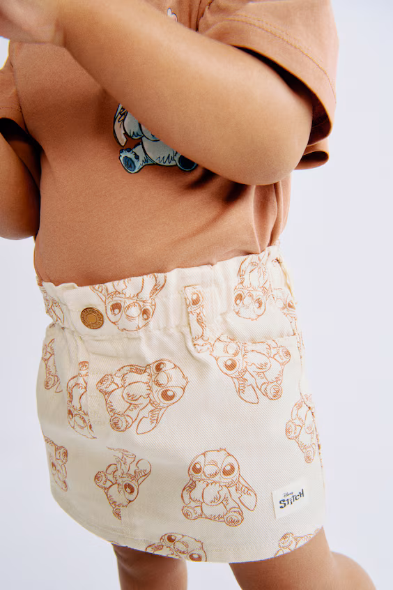 Юбка в принтованном сарже