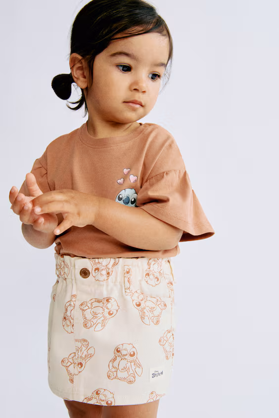 Юбка в принтованном сарже