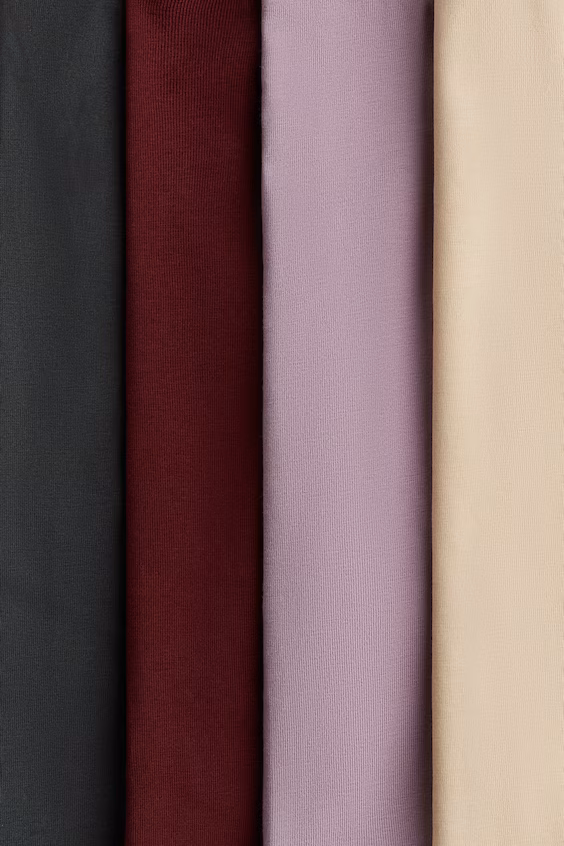 Набор из 4 леггинсов из хлопкового джерси