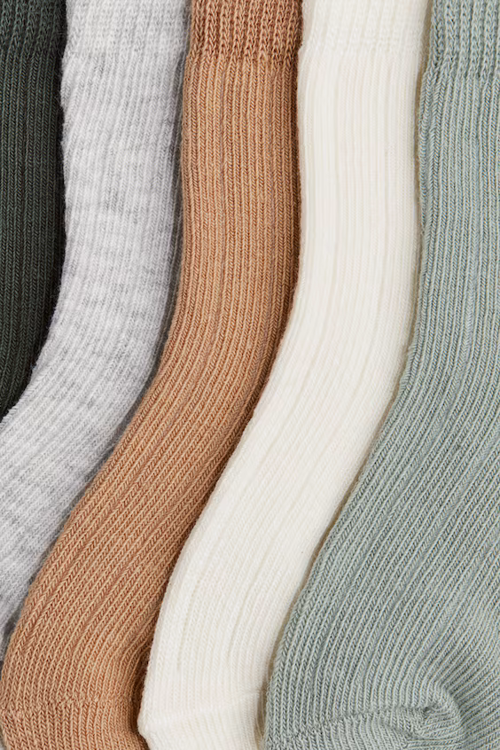 Набор из 5 пар носков из трикотажа