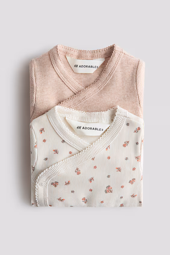 Пакет из 2 трактирных комбинезонов в рубчик