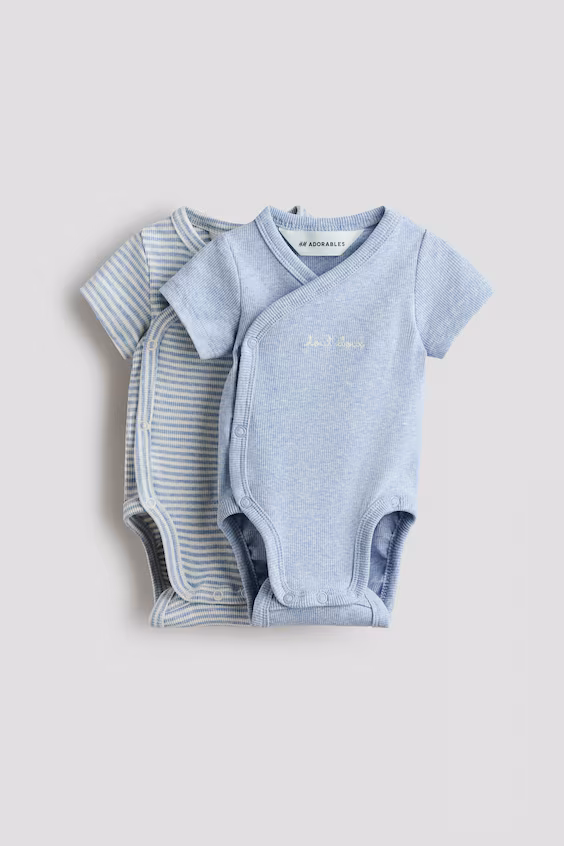 Пакет из 2 трактирных комбинезонов в рубчик