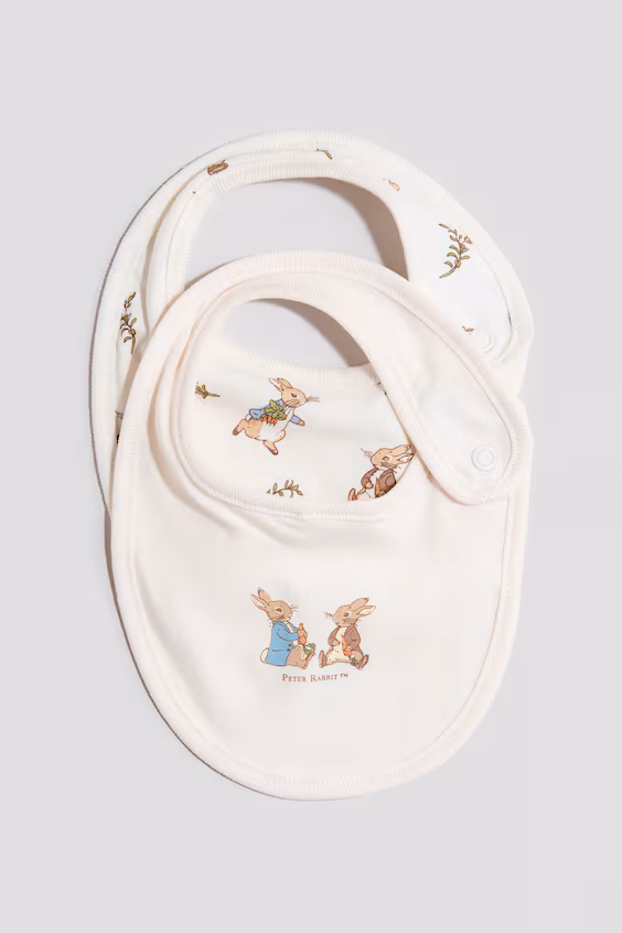 Набор из 2 печатных ситечек из хлопкового джерси