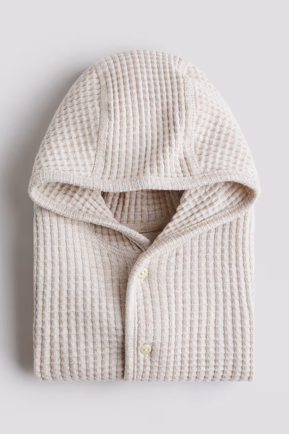 Кардиган из хлопка с текстурой улей