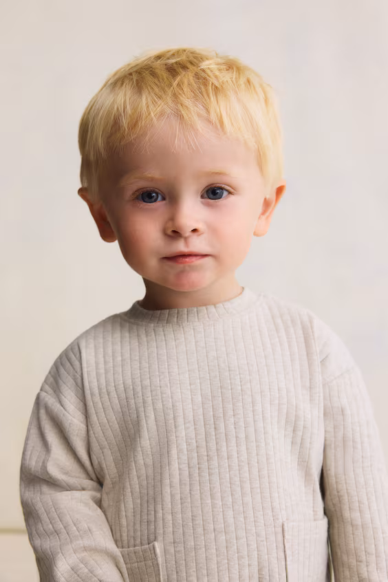 Комплект из 2 рубчиковых изделий из хлопка