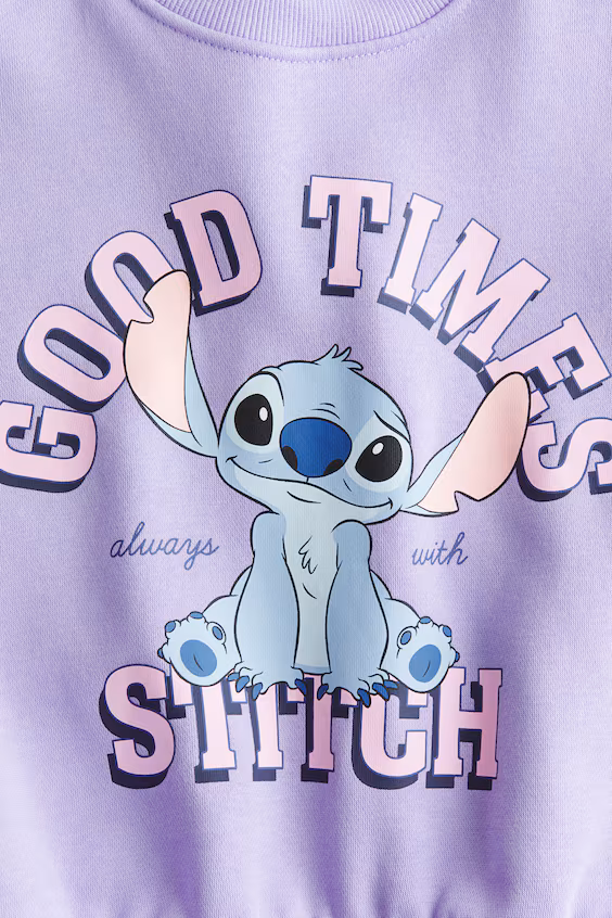 Свитшот с принтом lilo & stitch