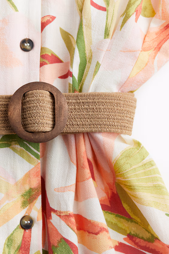 Рубашечное платье с поясом