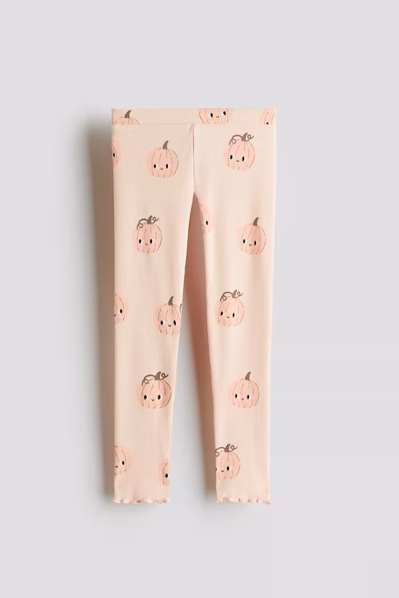 Рифленые леггинсы из хлопка