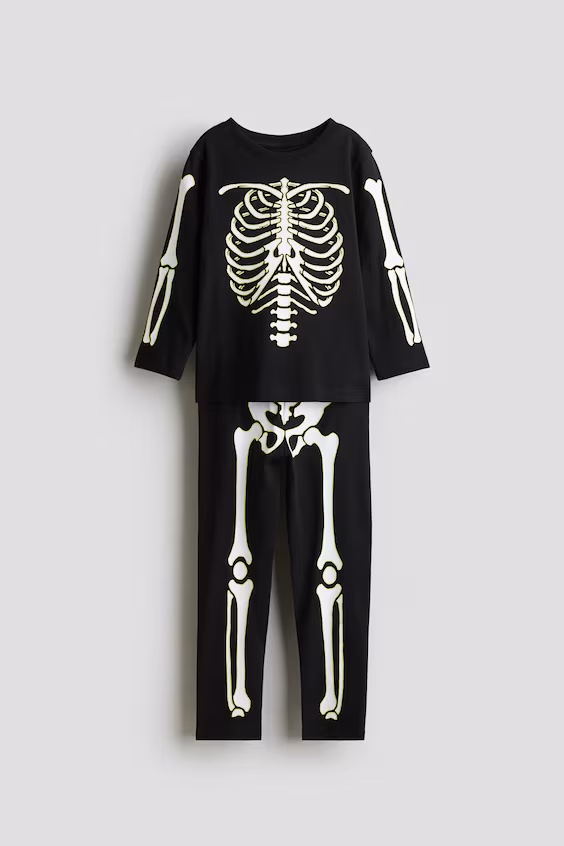 Пижама из хлопка в принт