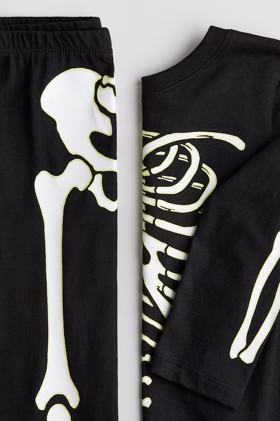 Пижама из хлопка в принт