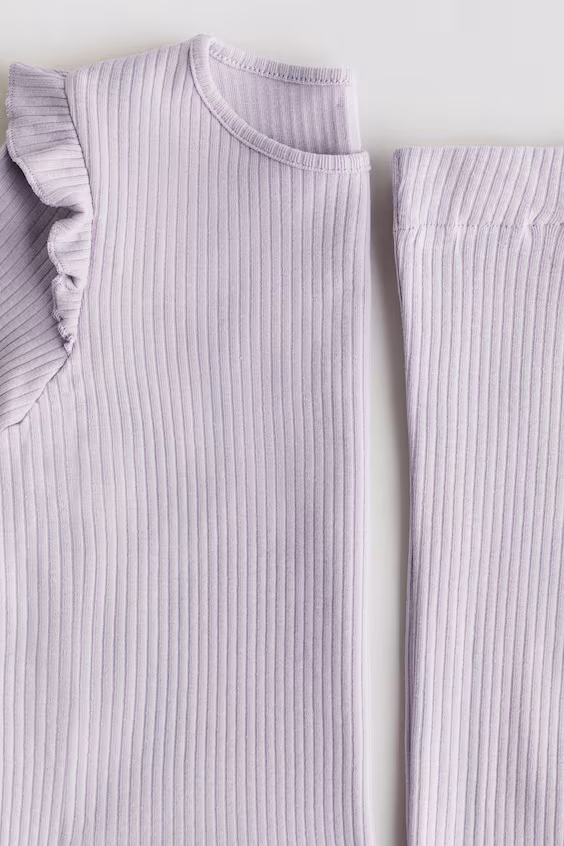 Набор из 2 рубчиковых изделий из хлопка