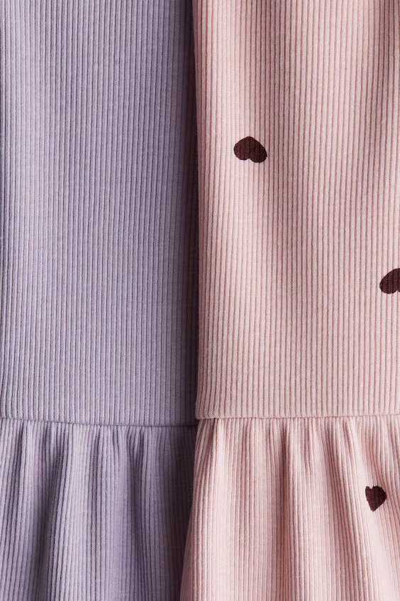 Набор из 2 платьев из рубчатого хлопка