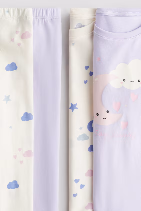 Набор из 2 пижам из джерси