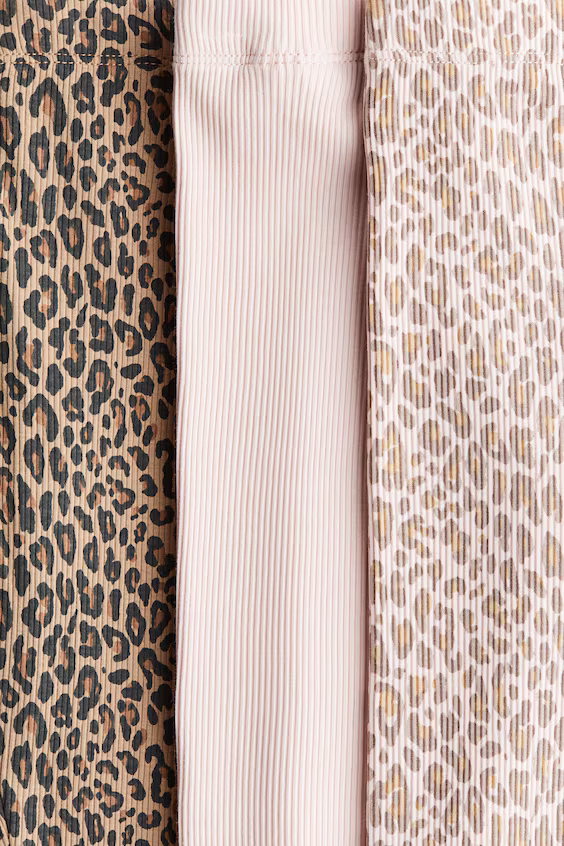 Лосины из ребристого хлопка (3 шт.)