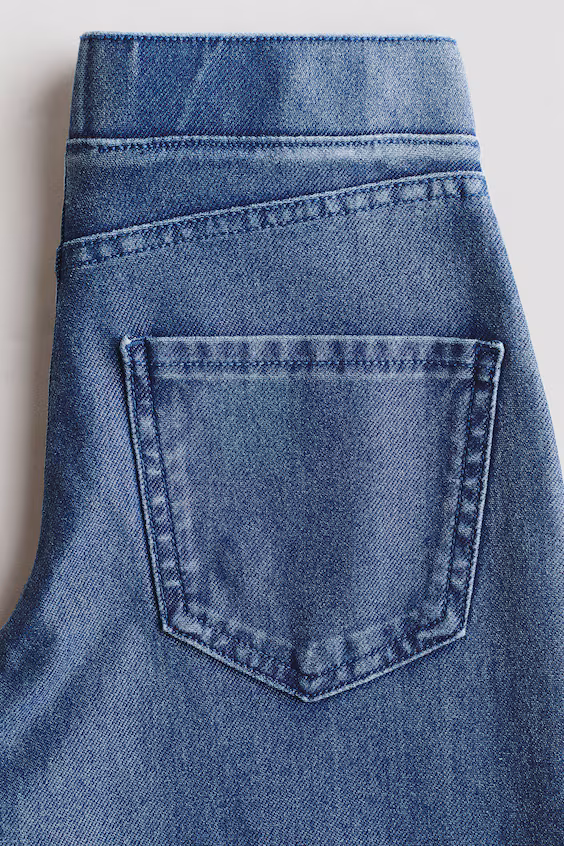 Широкие брюки в джинсовом стиле