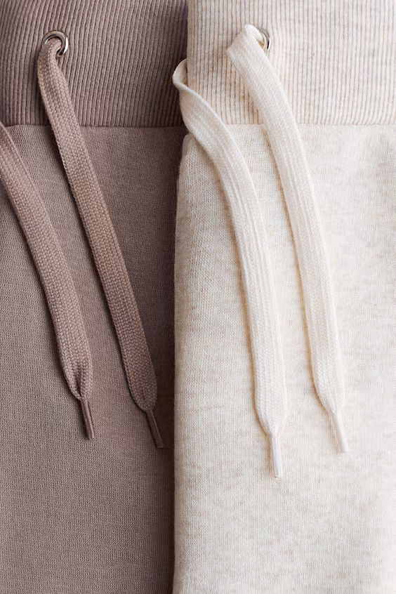 Набор из 2 широких джоггеров из мольтона