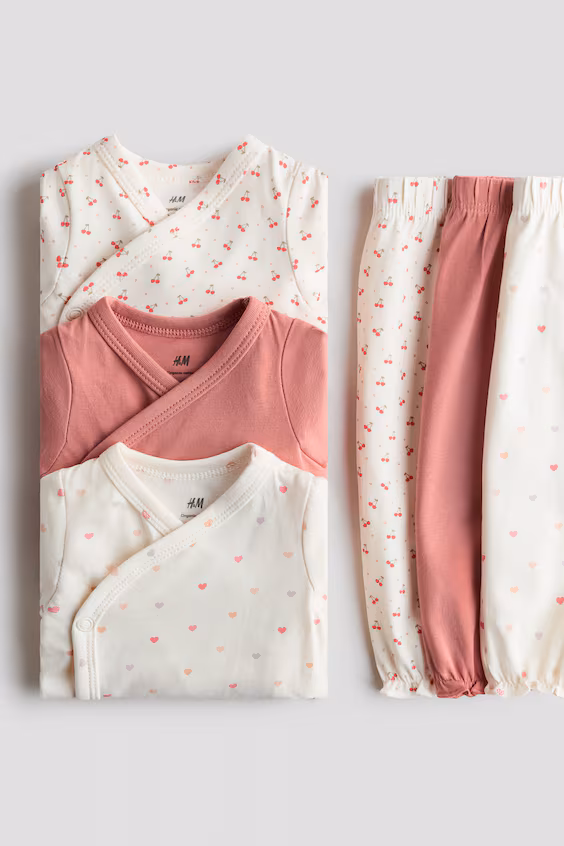 Набор из 3 боди и 3 брюк