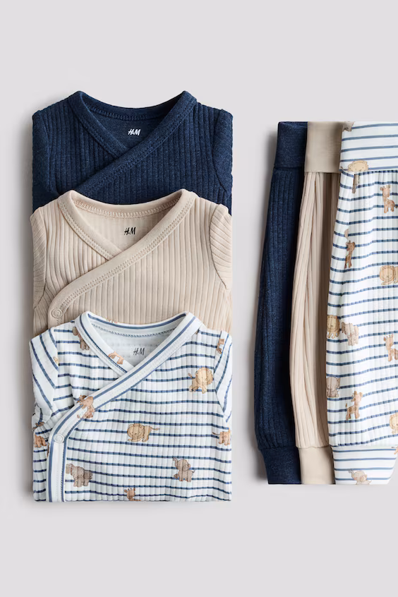 Набор из 3 боди и 3 брюк