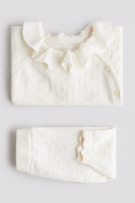 Комплект из 2 частей из хлопковой пунточной ткани