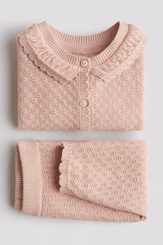 Комплект из 2 частей из хлопковой пунточной ткани