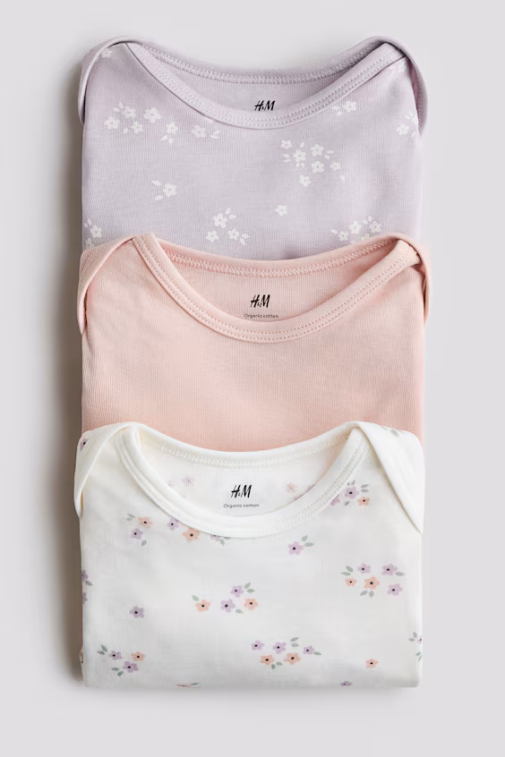 Пачка из 3 боди из джерси с принтом