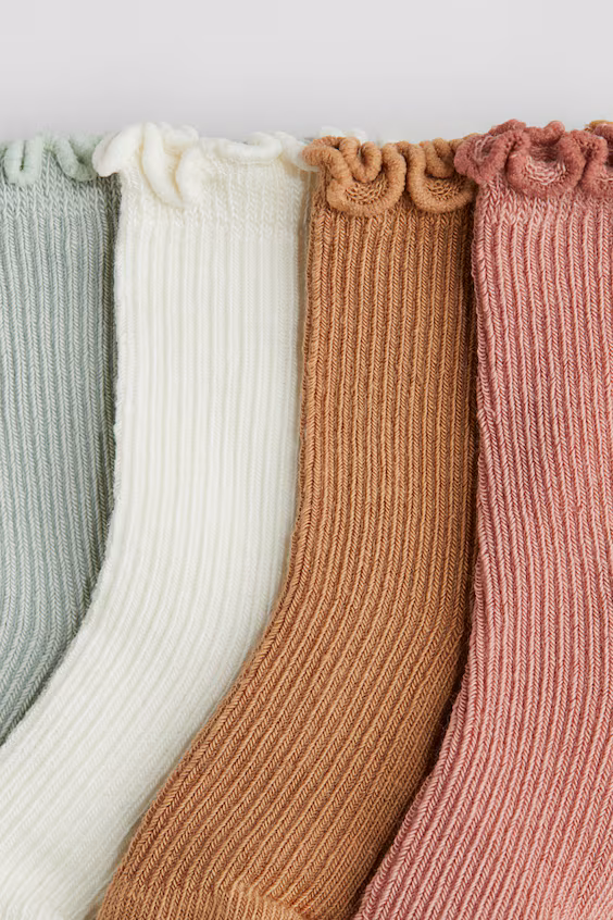 Набор из 4 пар носков с оверлоком