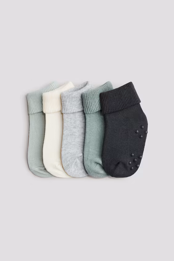 Упаковка из 5 пар носков с антискользящим покрытием