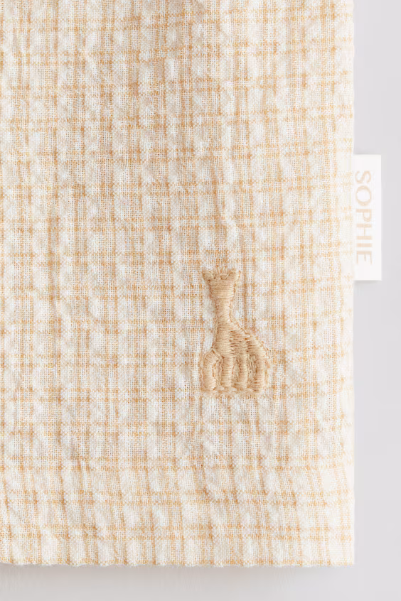 Комплект из 2 штук из хлопкового полотна с ананасом