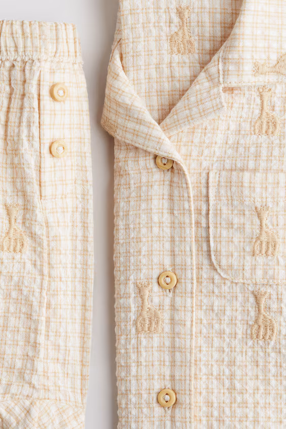 Комплект из 2 штук из хлопкового полотна с ананасом