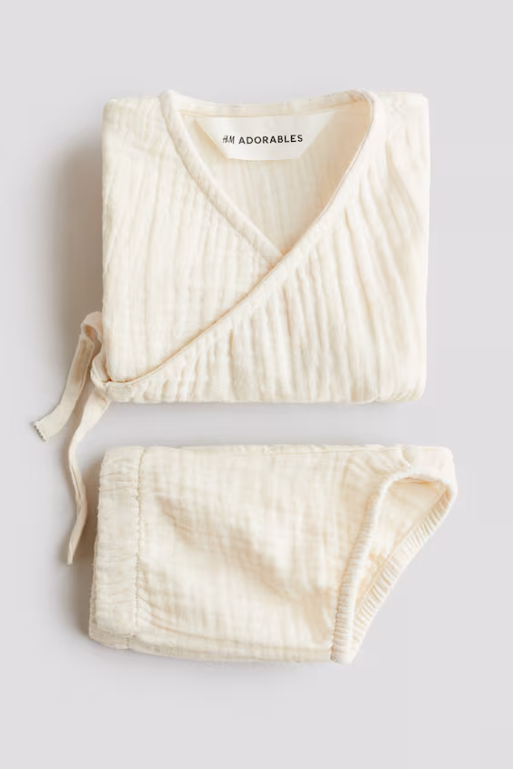 Набор из двух хлопковых муслиновых комплектов