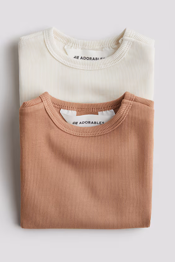 Набор из 2 свитеров в рубчик из хлопкового джерси