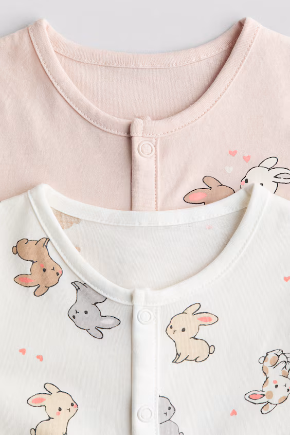 Набор из 2 пижам из хлопка с принтом на всё тело