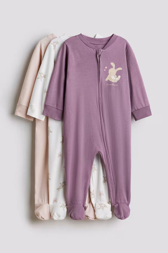 Набор из 3 комбинезонов с молнией