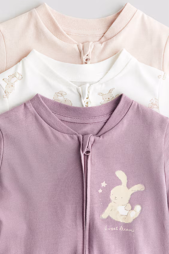 Набор из 3 комбинезонов с молнией