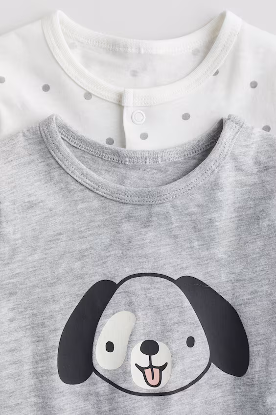 Пижама из 2-х штук на все тело из хлопка