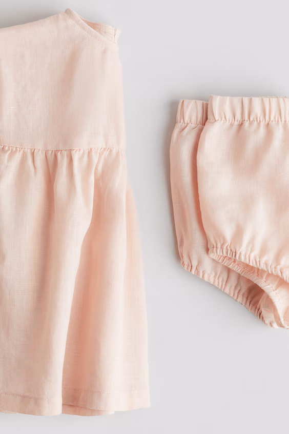 Комплект платья и трусов в струящемся льне