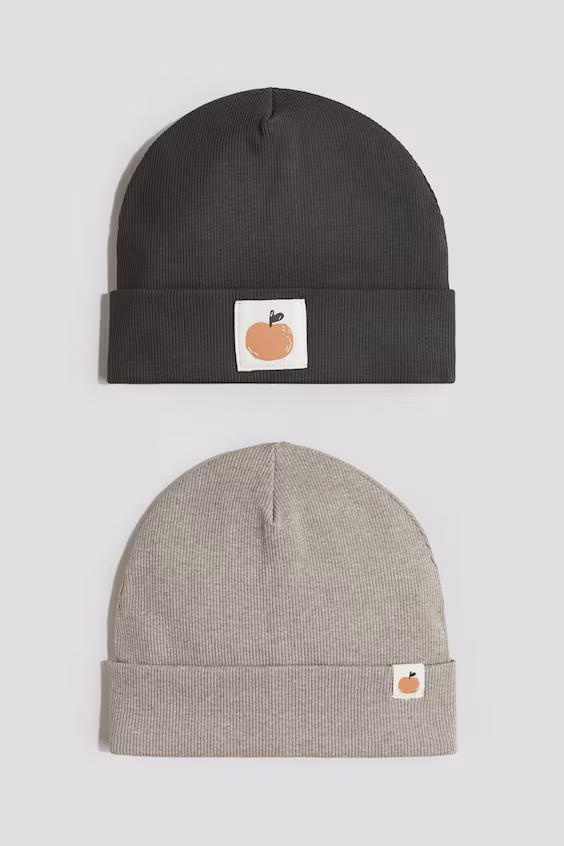 Набор из 2 шапок из хлопка