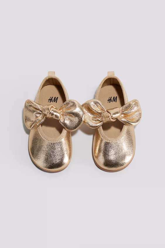 Туфли-балетки с бантом